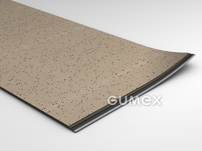 GRABO ECOSAFE, 2mm, Breite 2000mm, raue Oberfläche, PVC, selbstverlöschend, beige, 